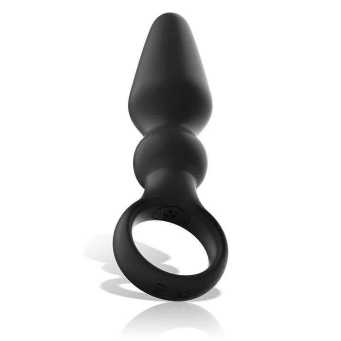 BLACK&SILVER - OZZY POWERFUL ANAL PLUG SILICONE