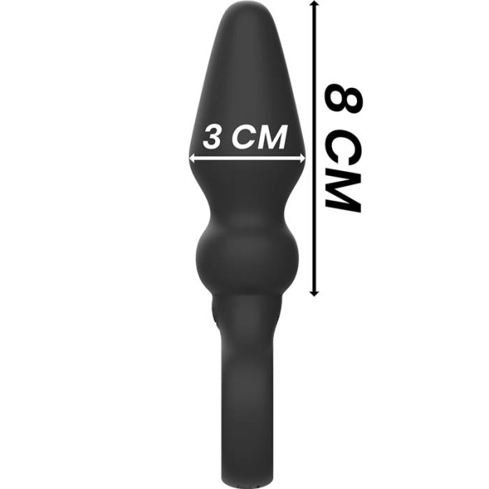 BLACK&SILVER - OZZY POWERFUL ANAL PLUG SILICONE