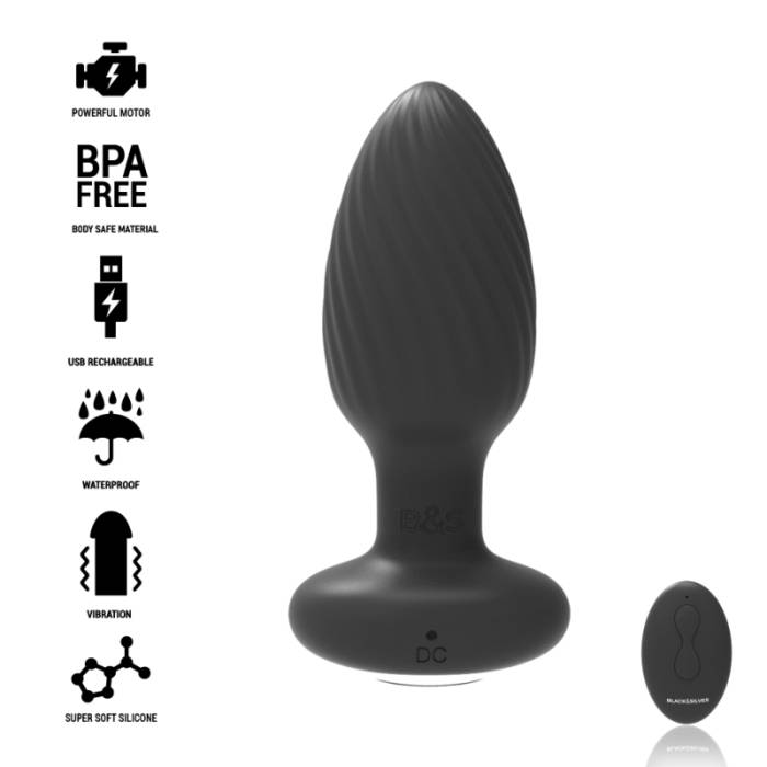 BLACK&SILVER - WELLS ANAL PLUG SIL...