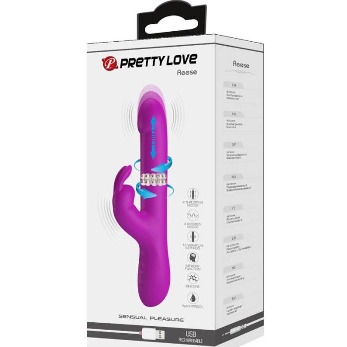 PRETTY LOVE - REESE ROTATING VIBRATOR ROXO