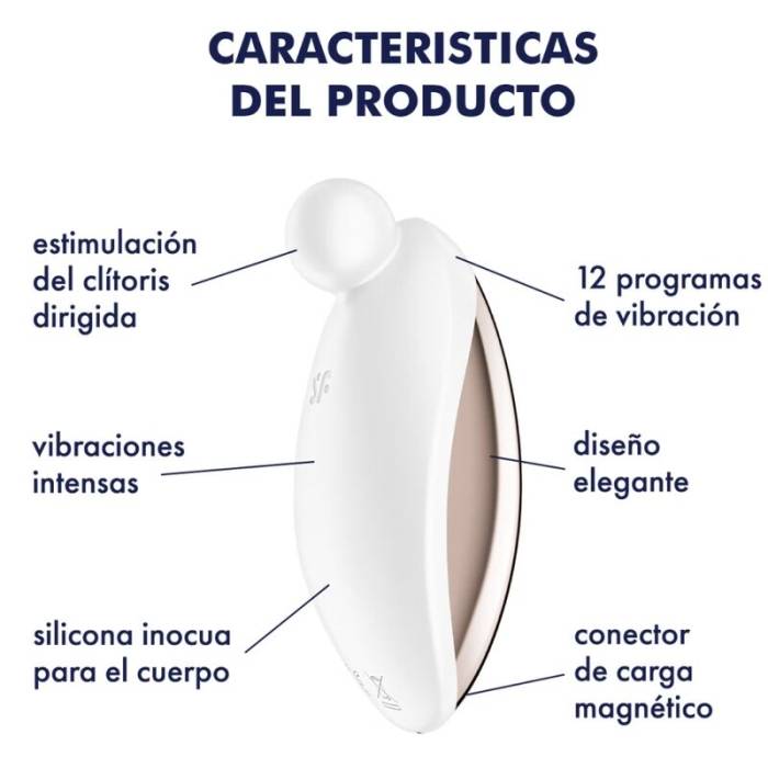 SATISFYER - VIBRADOR SPOT ON 2 LAY-ON BRANCO