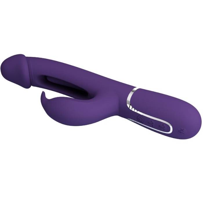 PRETTY LOVE - VIBRADOR COELHO DEJON 3 EM 1 MULTIFUNO AQUA VERDE