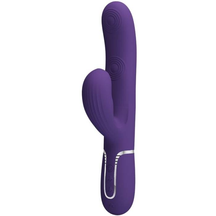 PRETTY LOVE - VIBRADOR PERLITA G-SPOT 3 EM 1 MULTIFUNO ROXO