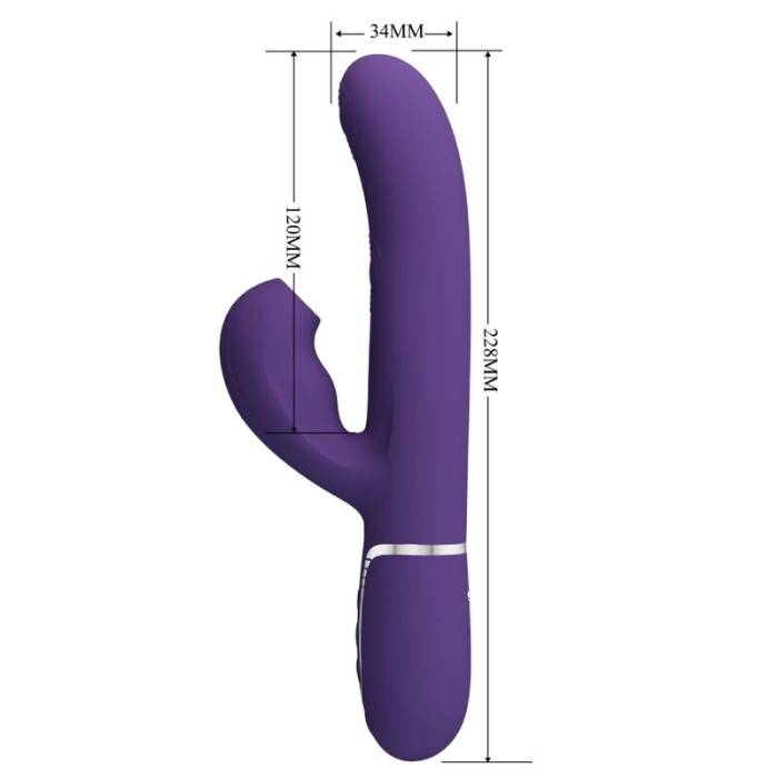 PRETTY LOVE - VIBRADOR PERLITA G-SPOT 3 EM 1 MULTIFUNO ROXO