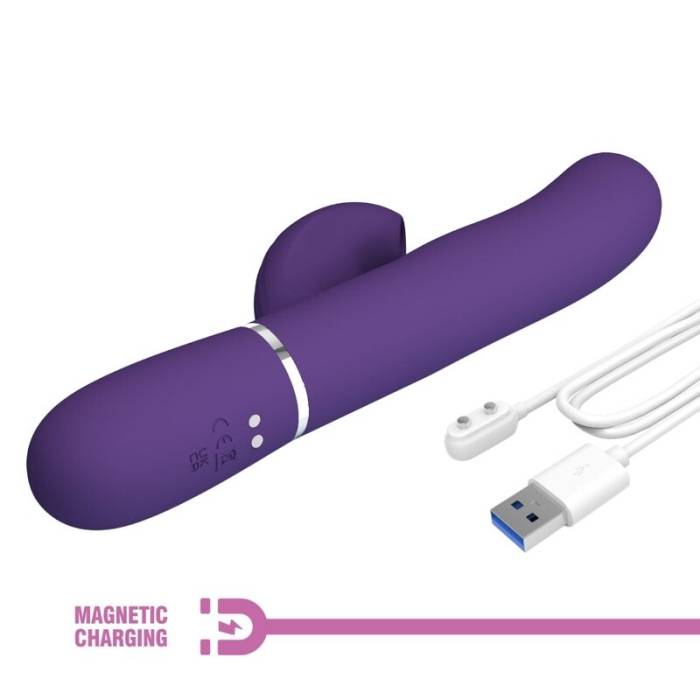 PRETTY LOVE - VIBRADOR PERLITA G-SPOT 3 EM 1 MULTIFUNO ROXO