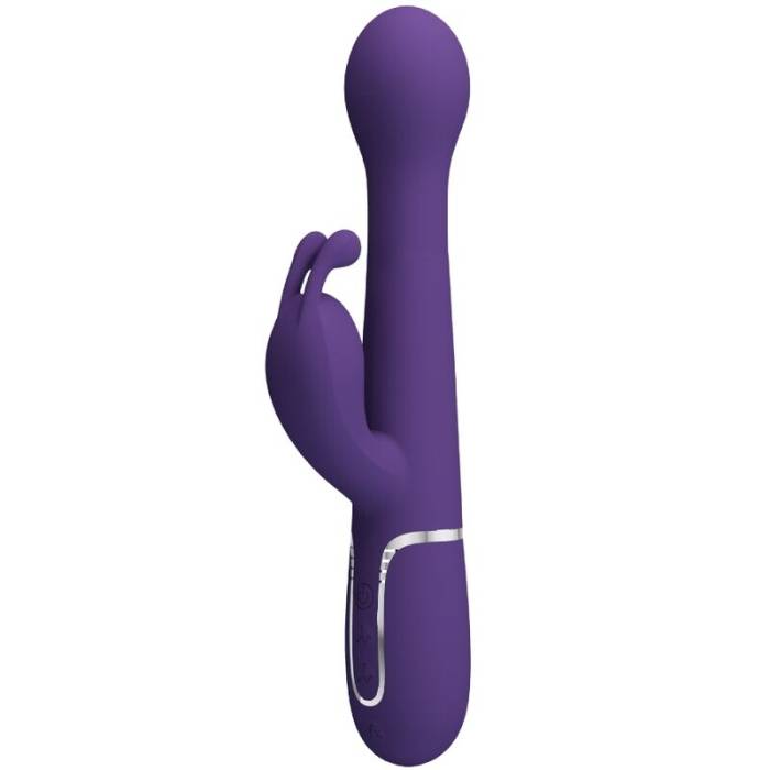 PRETTY LOVE - VIBRADOR COELHO DEJON 3 EM 1 MULTIFUNO ROXO