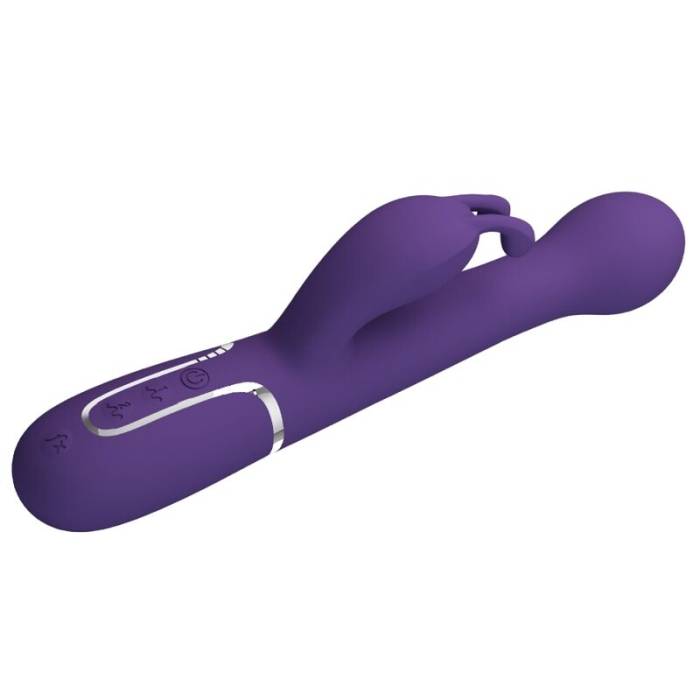 PRETTY LOVE - VIBRADOR COELHO DEJON 3 EM 1 MULTIFUNO ROXO