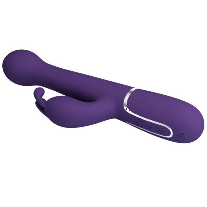 PRETTY LOVE - VIBRADOR COELHO DEJON 3 EM 1 MULTIFUNO ROXO