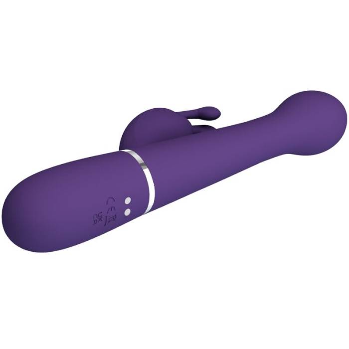 PRETTY LOVE - VIBRADOR COELHO DEJON 3 EM 1 MULTIFUNO ROXO