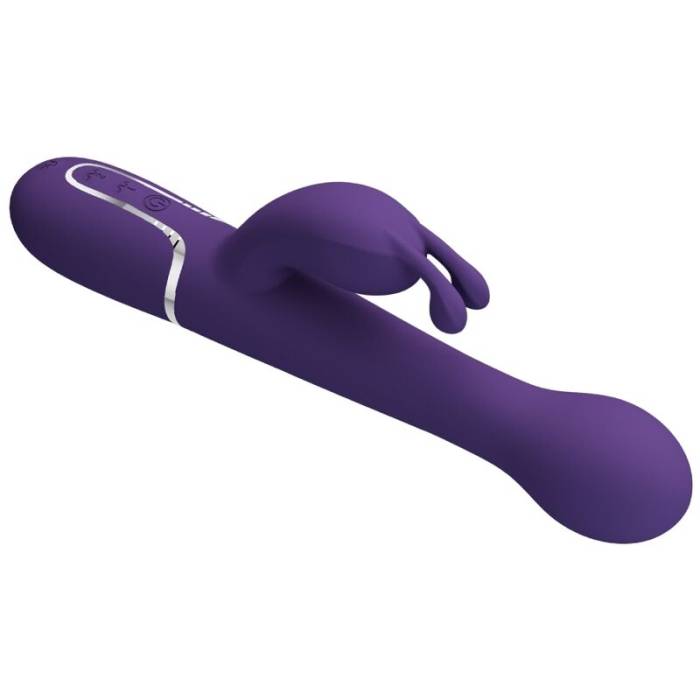 PRETTY LOVE - VIBRADOR COELHO DEJON 3 EM 1 MULTIFUNO ROXO