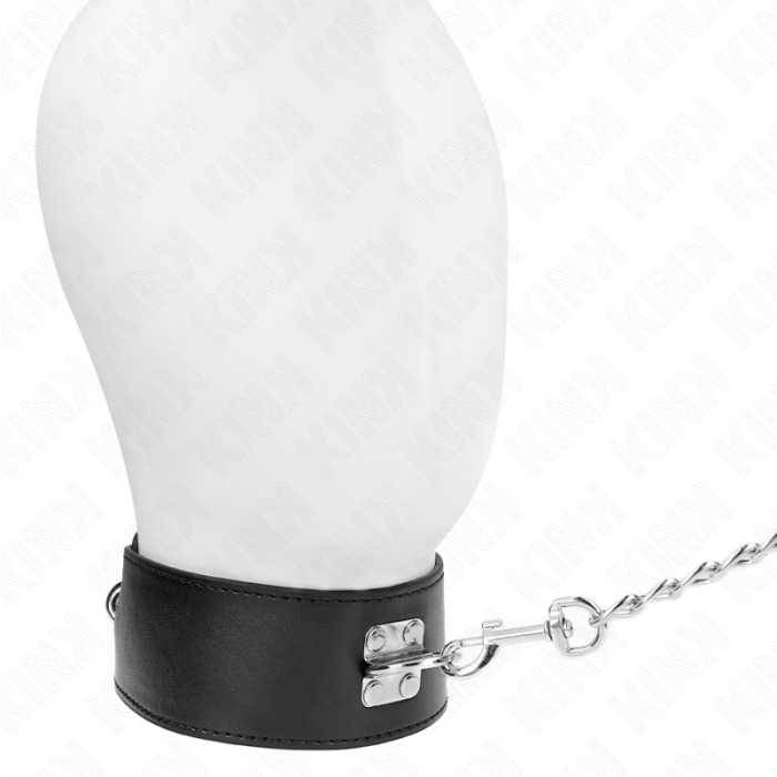 KINK - COLAR COM CINTO 65 CM COM ALÃA LARGA PRETA AJUSTÃVEL 33,5-41 CM X 5 CM