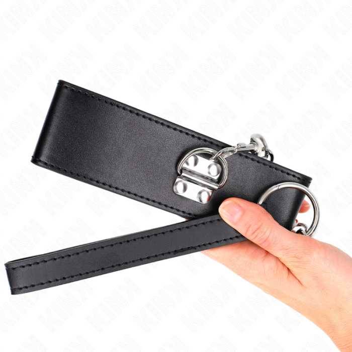 KINK - COLAR COM CINTO 65 CM COM ALÃA LARGA PRETA AJUSTÃVEL 33,5-41 CM X 5 CM