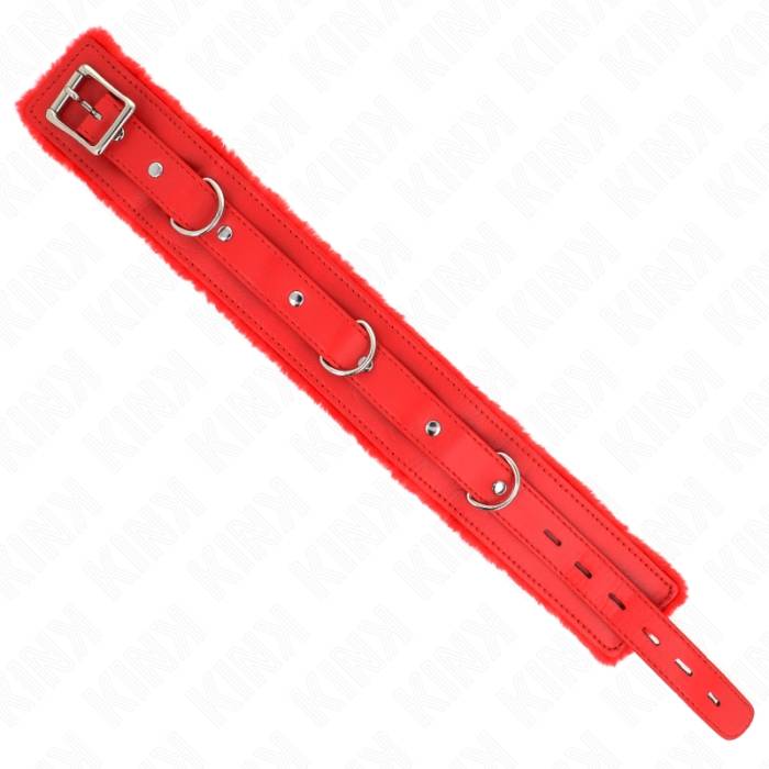 KINK - COLAR COM TRELA 65 CM COM RESTRIÃÃES VERMELHO 36-42 CM X 5,5 CM