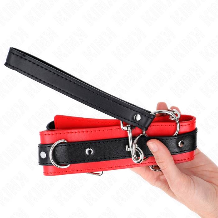 KINK - COLAR MODELO BÃSICO COM TRELA 65 CM MODELO 3 VERMELHO 53 X 5 CM