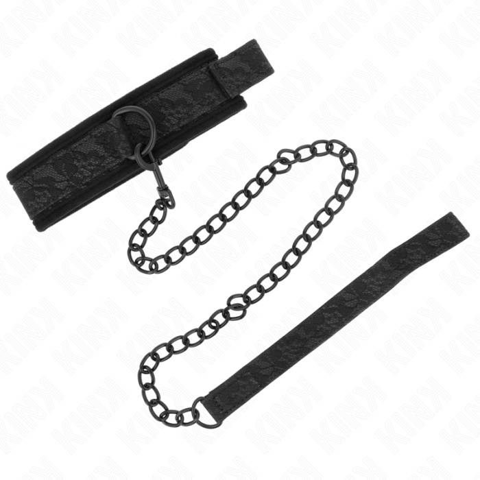 KINK - COLAR MODELO BÃSICO COM TRELA 77 CM MODELO 5 AJUSTÃVEL 34-54 CM X 5 CM