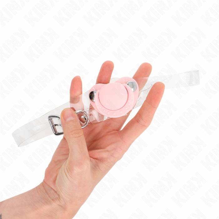 KINK - MORDAÃA EM FORMA DE CHUPETA ROSA 5,5 x 4 CM AJUSTÃVEL 43-60 CM