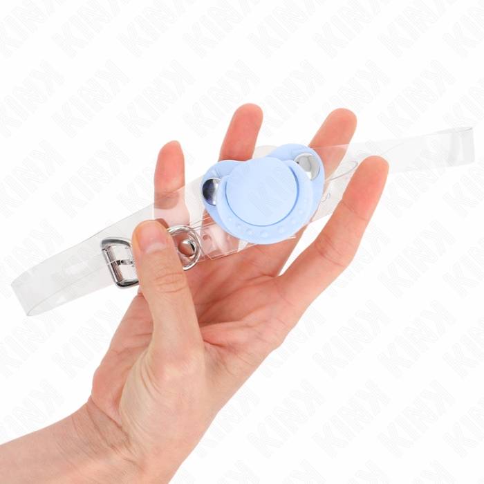 KINK - MORDAÃA EM FORMA DE CHUPETA AZUL CLARO 5,5 x 4 CM AJUSTÃVEL 43-60 CM