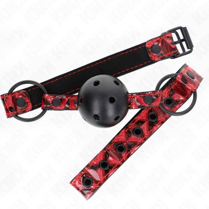 KINK - BOLA PADRÃO DIAMANTE 4,5 CM GAG MODELO 2 64,5 CM AJUSTÃVEL 42-60 CM