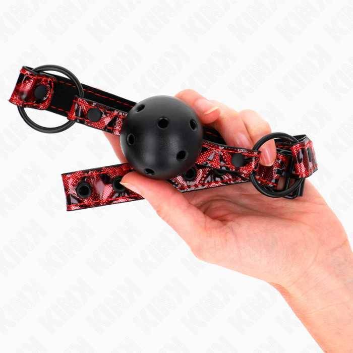 KINK - BOLA PADRÃO DIAMANTE 4,5 CM GAG MODELO 2 64,5 CM AJUSTÃVEL 42-60 CM