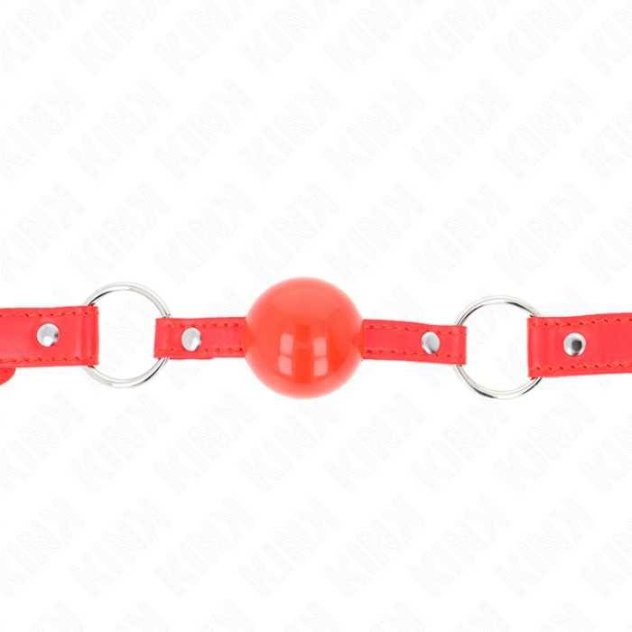 KINK - MORDAÃA BOLA TPE 4 CM COM FECHADURA ROJO 60 x 2 CM