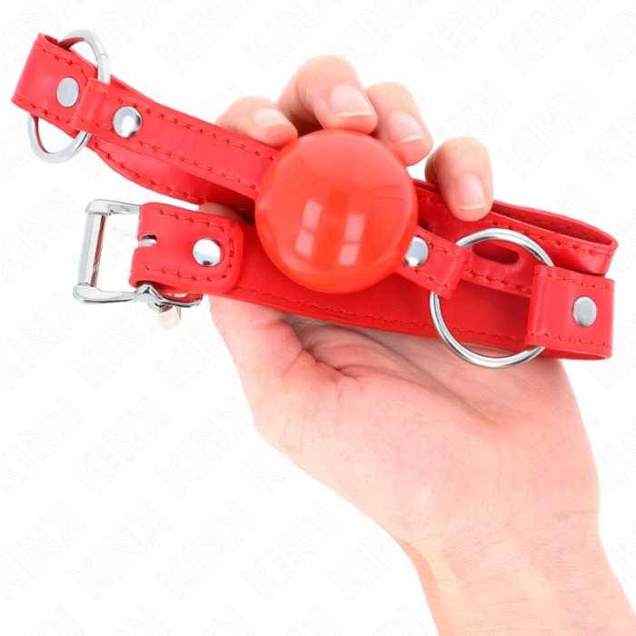 KINK - MORDAÃA BOLA TPE 4 CM COM FECHADURA ROJO 60 x 2 CM