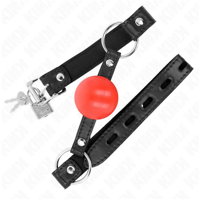 KINK - BOLA TPE VERMELHA MORDAÃA 4 CM 60 x 2 CM