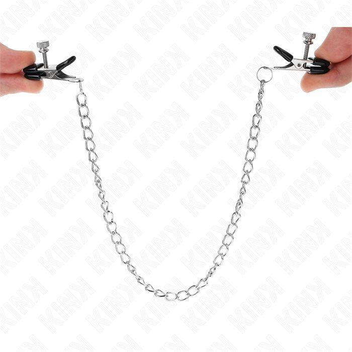 KINK - PINÃAS DE CORRENTE PLANA PRATA 34 CM