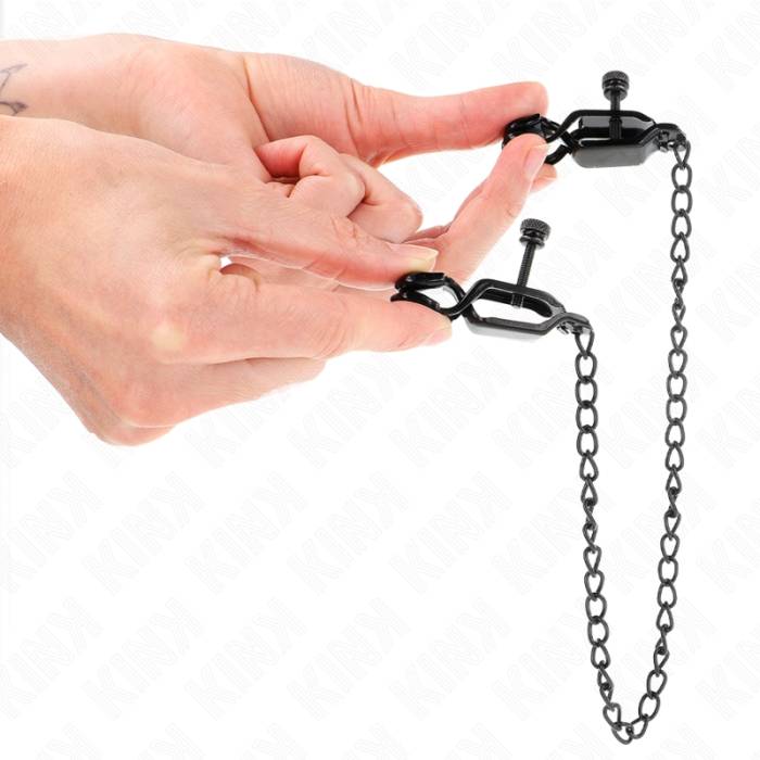 KINK - PINÃAS DE CORRENTE PLANA PRETAS 30 CM