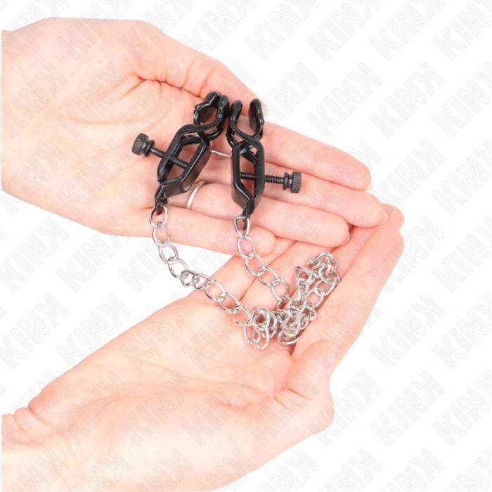 KINK - PINÃAS DE CORRENTE PLANA PRATA 30 CM