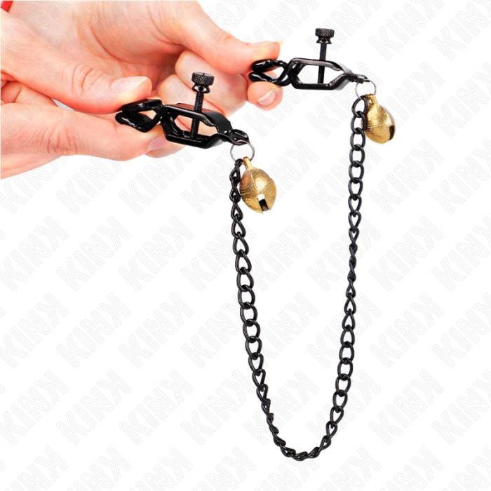 KINK - PINÃAS DE CADEIA PLANA E SINO PRATA 30 CM