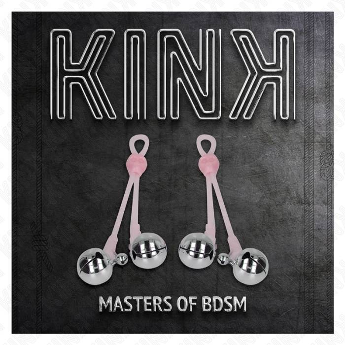 KINK - PINÃAS DE CRÃNIO LUMINOSAS COM ANEL SINOS AJUSTÃVEIS ROSA / PRATA