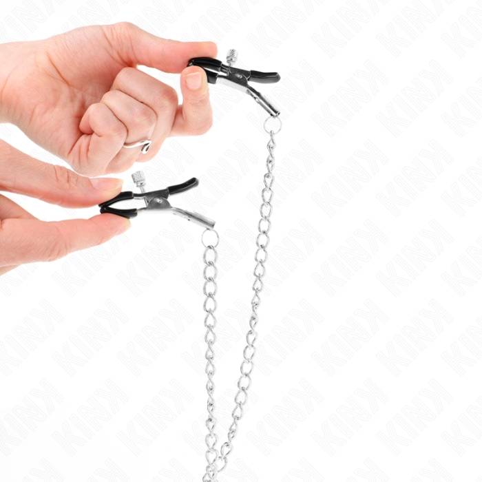 KINK - PINÃAS TRIPLAS PARA BICOS E CLITÃRIS COM CORRENTE MODELO 0