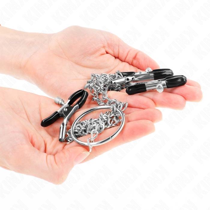 KINK - PINÃAS TRIPLAS PARA BICOS E CLITÃRIS COM CORRENTE MODELO 0