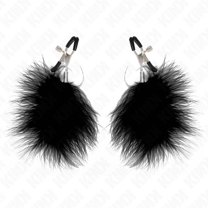 KINK - GRAMPO DE PENA PARA BICOS PRETO 7 CM