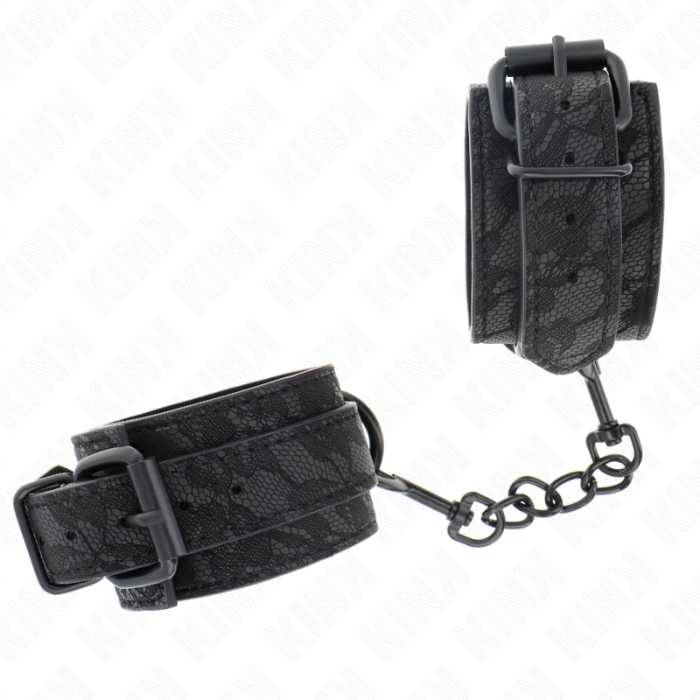 KINK - PUNHOS COBERTOS DE RENDA ESCURA AJUSTÃVEIS PRETO 19-26 CM