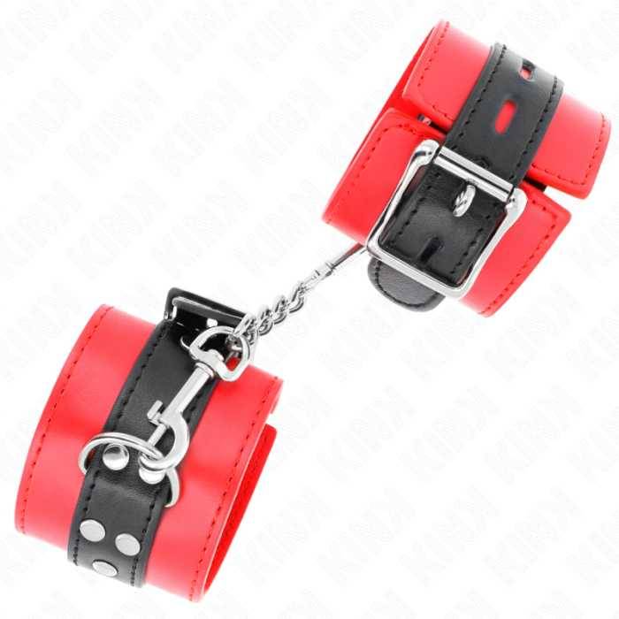 KINK - PULSO VERMELHO COM CINTO PRETO AJUSTÃVEL 17-28 CM X 6 CM