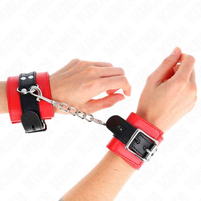 KINK - PULSO VERMELHO COM CINTO PRETO AJUSTÃVEL 17-28 CM X 6 CM