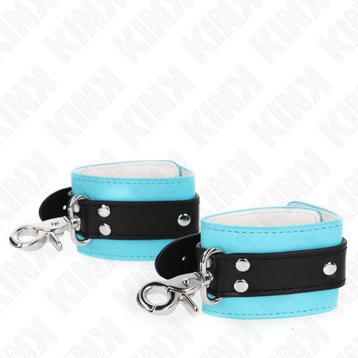 KINK - RETENÃÃES DE PULSO FECHÃVEIS PREMIUM PRETO / AZUL AJUSTÃVEIS 21-28 CM X 5,5 CM