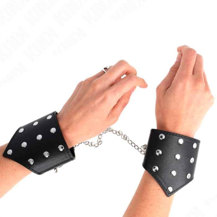 KINK - PULSEIRAS ESTILO PONTO PRETO COM CORRENTE AJUSTÃVEL ??17-23 CM X 8,5 CM