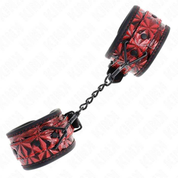 KINK - PULSO PADRÃO DIAMANTE VERMELHO ESCURO AJUSTÃVEL 17-26 CM X 5,5 CM