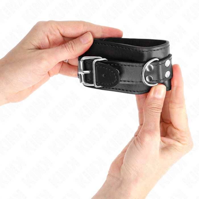 KINK - PULSO SIMPLES PRETO AJUSTÃVEL 20-23 CM X 5,5 CM