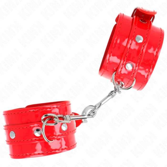 KINK - PUNHOS DE MÃO BRILHANTE VERMELHO AJUSTÃVEL 23-33 CM