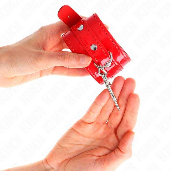 KINK - PUNHOS DE MÃO BRILHANTE VERMELHO AJUSTÃVEL 23-33 CM