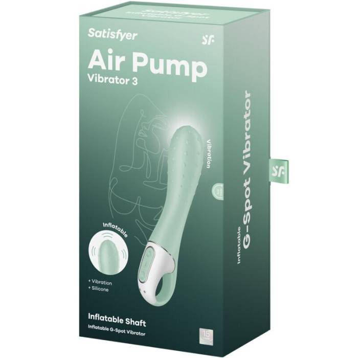 SATISFYER - AIR PUMP VIBRATOR 3 PONTO G INFLÃVEL MENTA