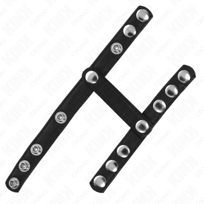 KINK - ANEL PARA PÃNIS COM 3 TIRAS DIVISORAS DE BOLAS AJUSTÃVEIS