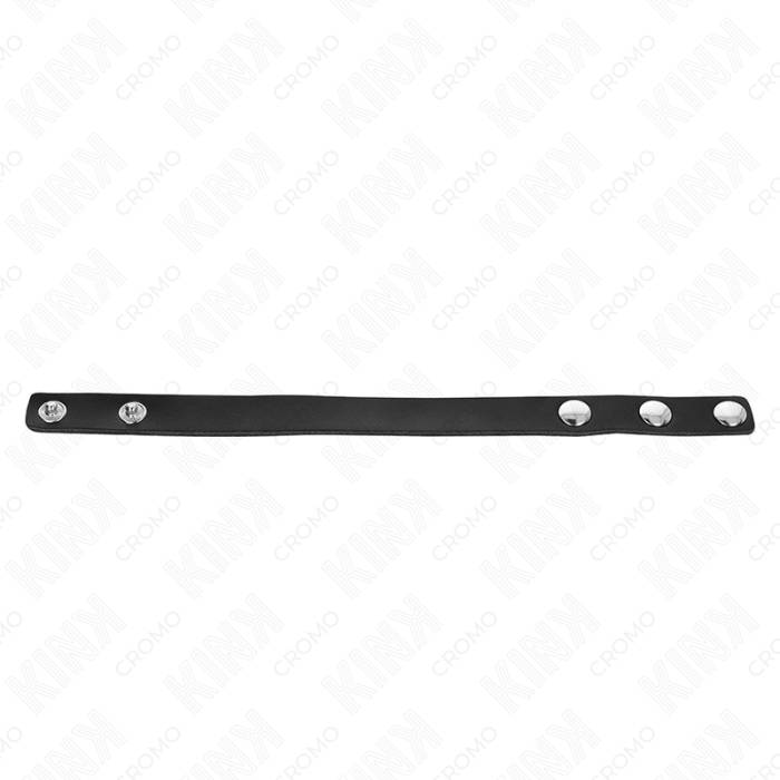 KINK - ANEL DE COURO PARA PÃNIS COM FECHO DE PRESSÃO 21,5 X 1,5 CM