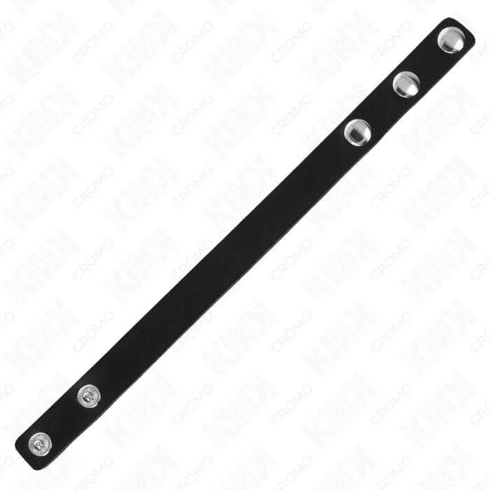 KINK - ANEL DE COURO PARA PÃNIS COM FECHO DE PRESSÃO 21,5 X 1,5 CM
