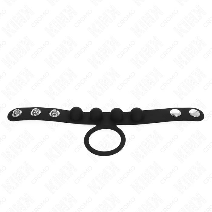 KINK - ANEL DE COURO PARA PÃNIS 3,5 CM COM FECHO DE PRESSÃO 23 X 2 CM