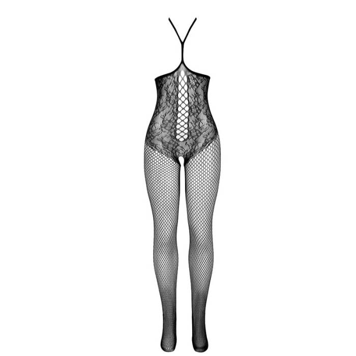 SUBBLIME - 951849 BODYSTOCKING DE REDE ARRASTO COM DECOTE HALTER PRETO TAMANHO ÃNICO