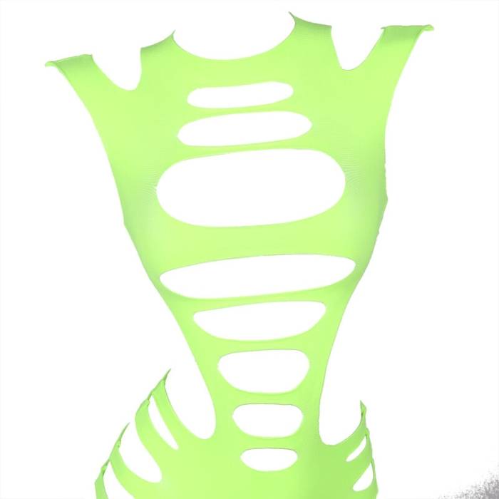 SUBBLIME - 952280 BODYSTOCKING VERDE MANGA LONGA COM REDE ELSTICA TAMANHO ÃNICO